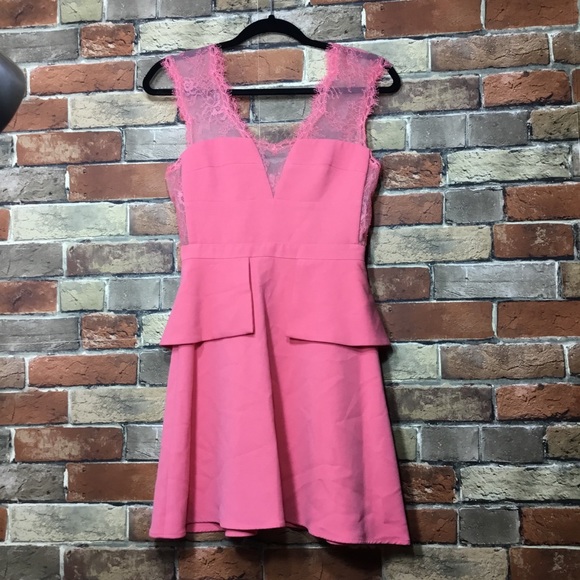 Bcbgmaxazria Leann Lace-Applique V-Neck Dress - Picture 4 of 7